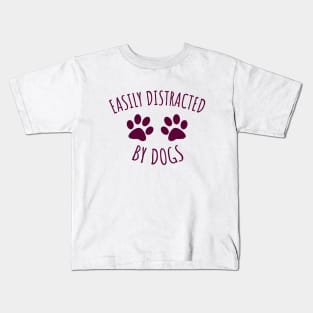 Easily distracted by dogs Kids T-Shirt